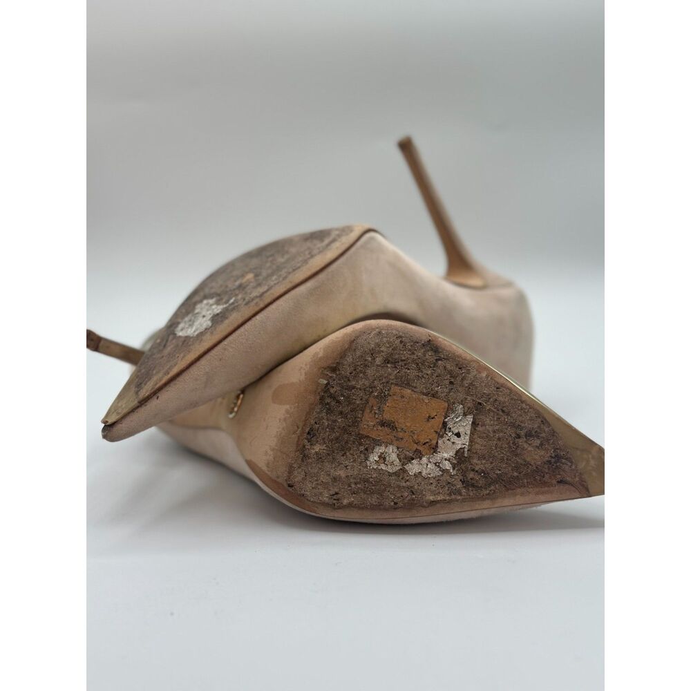 Christian Dior Nude Suede Gold Heel Pumps Size 38.5 - Picture 8 of 8